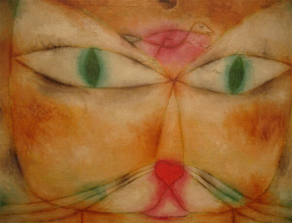 絵画 複製名画 キャンバスアート 世界の名画シリーズ パウルクレー 「 猫と鳥 」 サイズ SM ～ 3号｜絵画 掛軸 額縁屋 ＴＯＵＯ