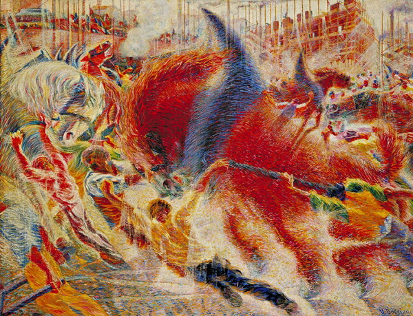 絵画 複製名画 キャンバスアート 世界の名画シリーズ ウンベルト・ボッチョニ 「 都市の成長 」 サイズ SM ~ 3号|絵画 掛軸 額縁屋 TOUO