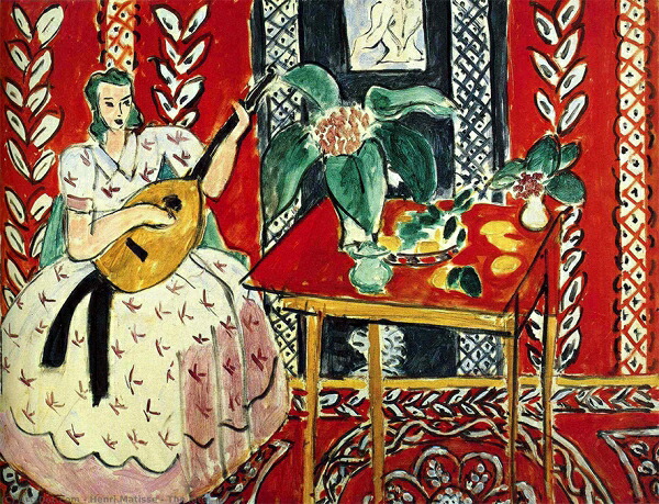 絵画 複製名画 キャンバスアート 世界の名画シリーズ アンリ・マティス 「 リュート演奏 」 サイズ SM ～ 3号｜絵画 掛軸 額縁屋 ＴＯＵＯ