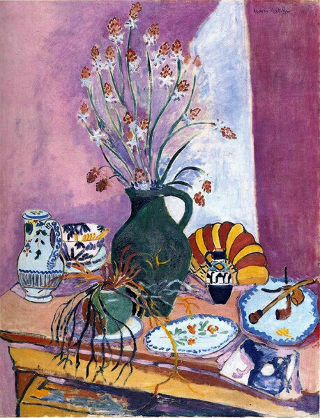 絵画 複製名画 キャンバスアート 世界の名画シリーズ アンリ・マティス 「 アスポデルの花を持つ静物 」 サイズ SM ～ 3号｜絵画 掛軸 額縁屋 ＴＯＵＯ