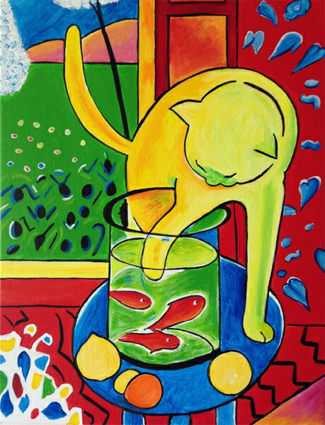 特別価格★【版画（額縁無し）】夢見の水瓶（猫） 特別価格☆【版画（額縁無し）】夢見の水瓶（猫）Ω