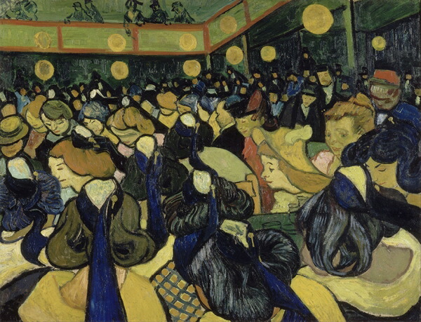 絵画 複製名画 キャンバスアート 世界の名画シリーズ ゴッホ 「 アルルのダンスホール 」 サイズ SM ～ 10号｜絵画 掛軸 額縁屋 ＴＯＵＯ