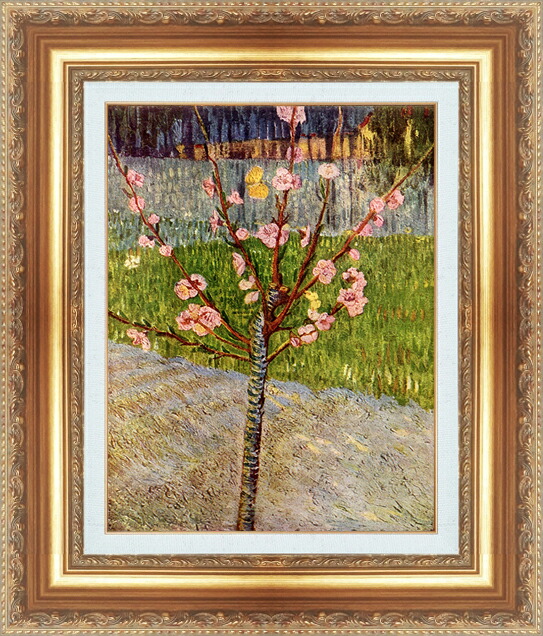 世界の名画 絵画 額縁付き 複製名画 世界の名画シリーズ ヴィンセント・ヴァン・ゴッホ 「 アーモンドの花咲く枝 」 サイズ SM ～ 15号