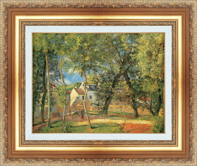 世界の名画 絵画 額縁付き 複製名画 世界の名画シリーズ ピサロ 「オスニーの風景」 サイズ SM ~ 6号|絵画 掛軸 額縁屋 TOUO