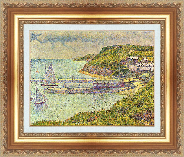 楽天市場】スーラ 絵画 オンフルール港の船 F8号 送料無料