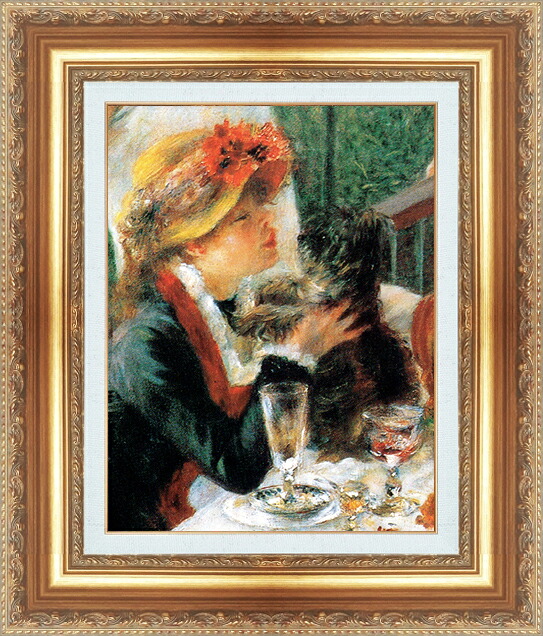 世界の名画 絵画 額縁付き 複製名画 世界の名画シリーズ ピエール・オーギュスト・ルノワール 「 子犬を抱いている女性 」 サイズ SM ~ 6号|絵画 掛軸 額縁屋 TOUO