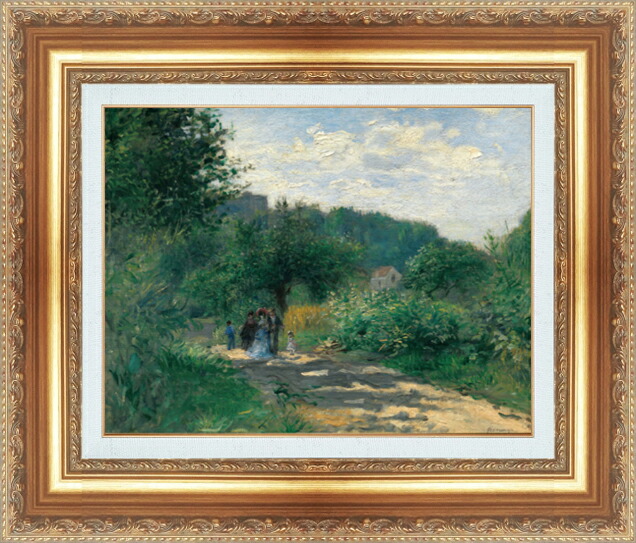 世界の名画 絵画 額縁付き 複製名画 世界の名画シリーズ ピエール・オーギュスト・ルノワール 「 ルーヴェシエンヌの道 」 サイズ SM ～ 10号