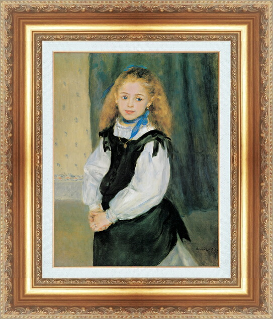 世界の名画 絵画 額縁付き 複製名画 世界の名画シリーズ ピエール・オーギュスト・ルノワール 「 ルクラん嬢 」 サイズ SM ~ 20号|絵画 掛軸 額縁屋 TOUO
