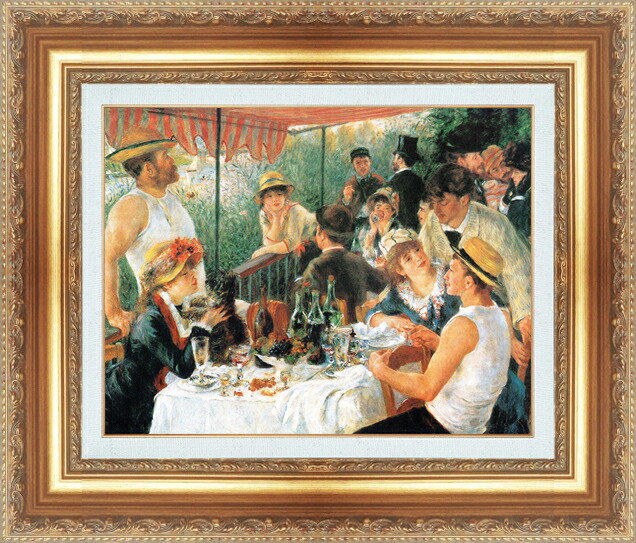 楽天市場】ルノワール 作品 舟遊びをする人々の昼食 10号 立体複製名画