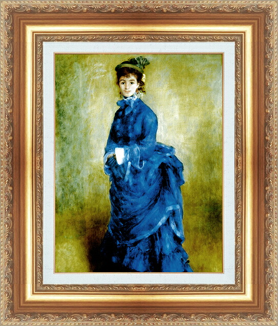 世界の名画 絵画 額縁付き 複製名画 世界の名画シリーズ ピエール・オーギュスト・ルノワール 「 パリジェンヌ 」 サイズ SM ～ 20号｜絵画 掛軸 額縁屋 ＴＯＵＯ