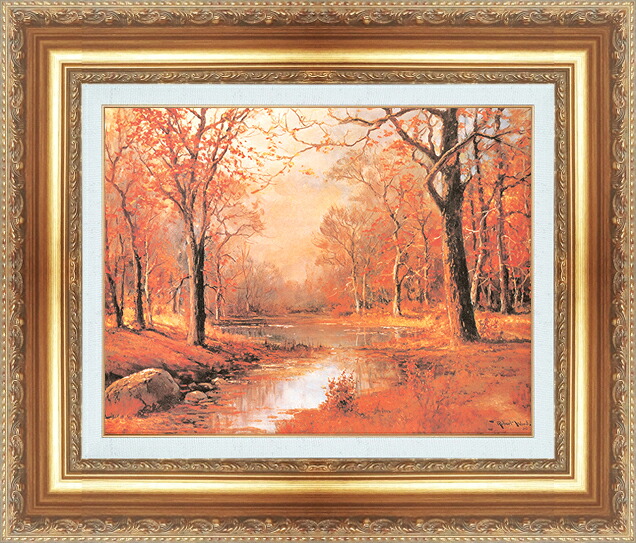 世界の名画 絵画 額縁付き 複製名画 世界の名画シリーズ ロバート・ウッド 「 10月の朝 」 サイズ SM ～ 15号｜絵画 掛軸 額縁屋 ＴＯＵＯ 27,235円