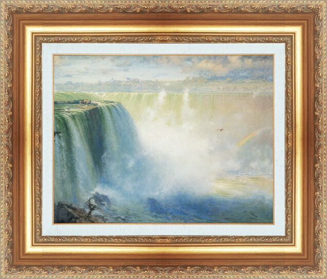 世界の名画 絵画 額縁付き 複製名画 世界の名画シリーズ ジョージ・イネス 「ブルーナイアガラ」 サイズ SM ～ 3号
