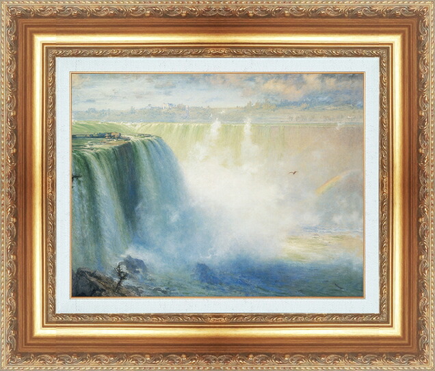 世界の名画 絵画 額縁付き 複製名画 世界の名画シリーズ ジョージ・イネス 「ブルーナイアガラ」 サイズ SM ～ 10号