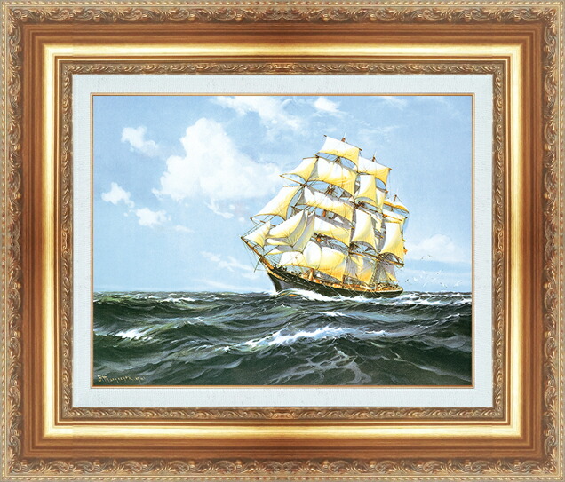 楽天市場】☆ 絵画 P10号 マクレガー 「ブルーウォーター」 複製画 額