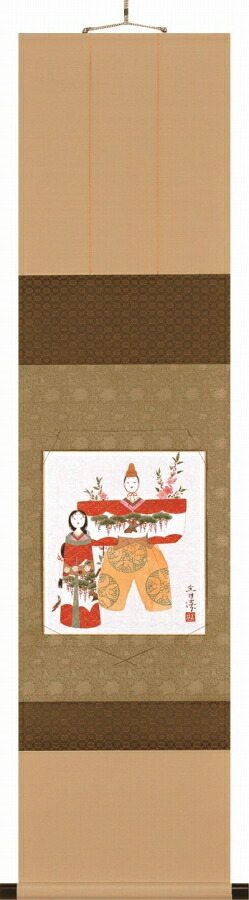楽天市場】掛け軸 色紙幅 色紙短冊幅 「雅緞子二段共糸