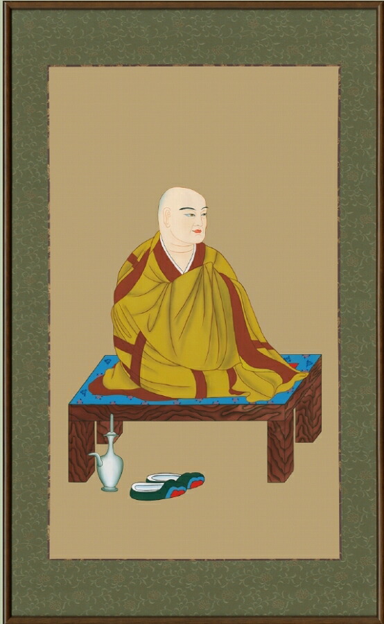 絵画 掛け軸 「真言八祖(八枚セット)」 複製仏画 額縁寸法60X100cm