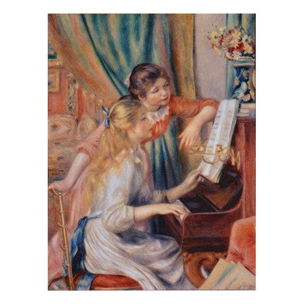 世界の名画 絵画 ピエール・オーギュスト・ルノワール作 「ピアノに寄る娘達」 P10号 額縁付 世界の名画シリーズ プリハード-新品｜絵画 掛軸 額縁屋 ＴＯＵＯ
