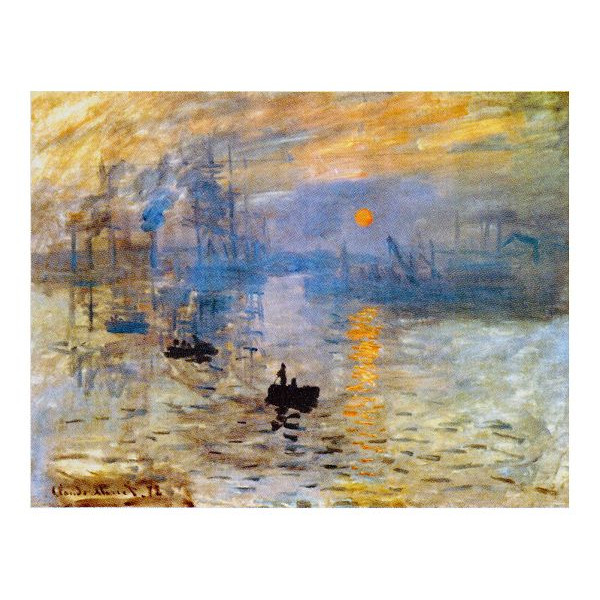 世界の名画 絵画 クロード・モネ作 「印象・日の出」 P10号 額縁付 世界の名画シリーズ プリハード-新品｜絵画 掛軸 額縁屋 ＴＯＵＯ