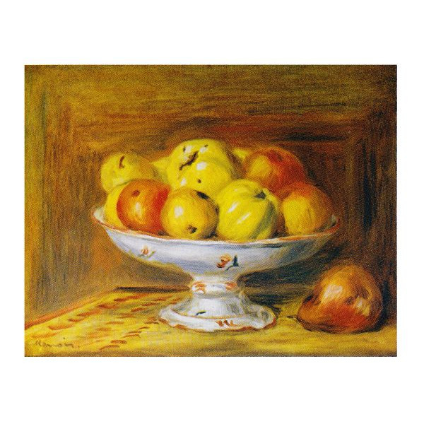 世界の名画 絵画 ピエール・オーギュスト・ルノワール作 「リンゴ」 F6号 額縁付 世界の名画シリーズ プリハード-新品