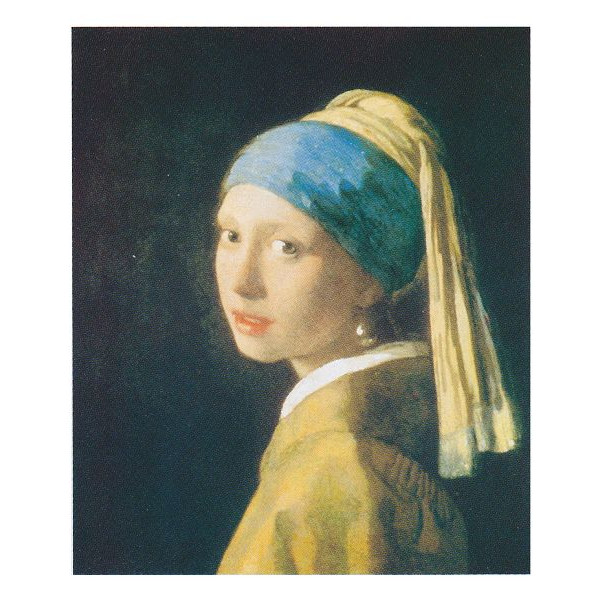 世界の名画 絵画 ヨハネス・フェルメール作 「青いターバンの少女」 F8号 額縁付 世界の名画シリーズ プリハード-新品｜絵画 掛軸 額縁屋 ＴＯＵＯ