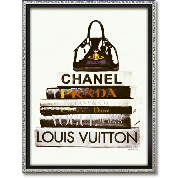 売り切り御免 その他 額縁付き 新品 ブックスタック Mサイズ 160 キャンバスアート ブラックバッグ オマージュ 絵画 Dgb Gov Bf