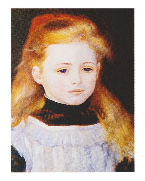絵画 名画 複製画 フレーム 額縁付 ピエール・オーギュスト・ルノワール 「白いエプロンの少女」 F3号 世界の名画シリーズ