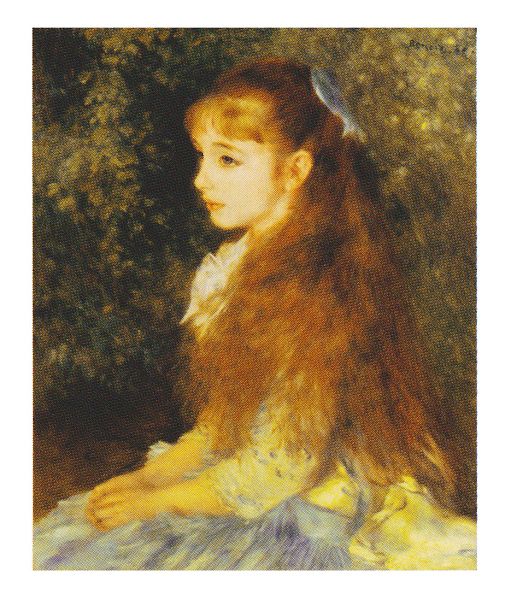 絵画 名画 複製画 額縁付 ピエール・オーギュスト・ルノワール 「イレーヌ・カーン・ダンヴェルス嬢」 F3号 世界の名画シリーズ