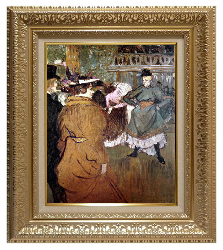 世界の名画 絵画 複製名画 額縁付(MJ108N-G) アンリ・ド・トゥールーズ=ロートレック 「座る女」 3号 ~ お買い得サイズ:F6号|絵画 掛軸 額縁屋 TOUO