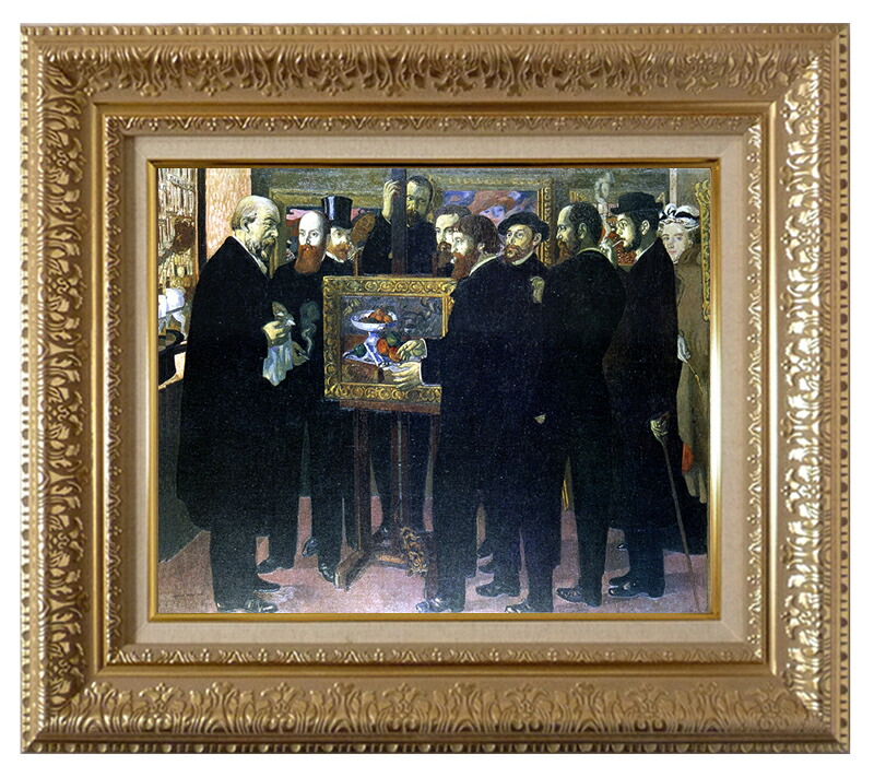 絵画 世界の名画 複製画 額縁付 (MJ108N-G) モーリス・ドニ 「セザンヌ礼賛」 3号 ~ お買い得サイズ:P10号|絵画 掛軸 額縁屋 TOUO