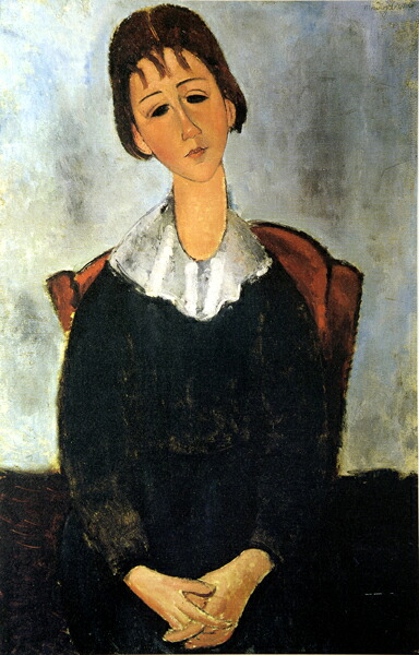 絵画 世界の名画 複製画 額縁付 (MJ108N-G) アメディオ・モディリアーニ 「坐る少女(ユゲット)」 3号 ~ お買い得サイズ:M10号|絵画 掛軸 額縁屋 TOUO