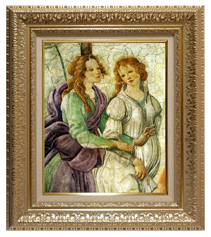 絵画 世界の名画 複製画 額縁付 (MJ108N-G) サンドロ・ボッティチェルリ 「ヴィーナスと三美神（部分）」P10号｜絵画 掛軸 額縁屋 ＴＯＵＯ