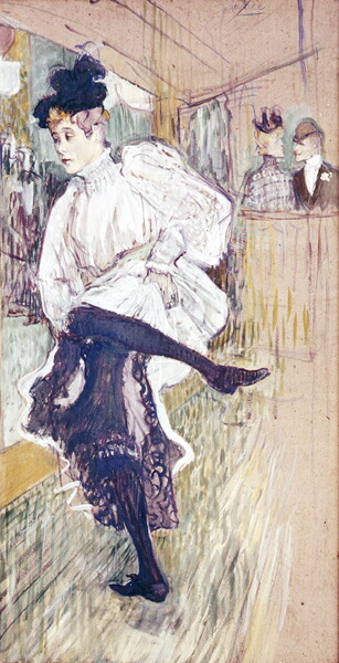 世界の名画 絵画 複製名画 額縁付 (MJ108N-G) アンリ・ド・トゥールーズ=ロートレック 「踊るジャンヌ・アヴリル」 3号 ~ お買い得サイズ:M20B号|絵画 掛軸 額縁屋 TOUO