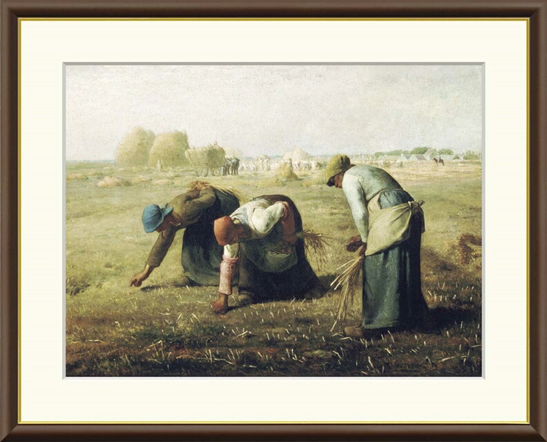 楽天市場】絵画 F6号 ミレー 「落穂拾い」 複製画 世界の名画 額入り