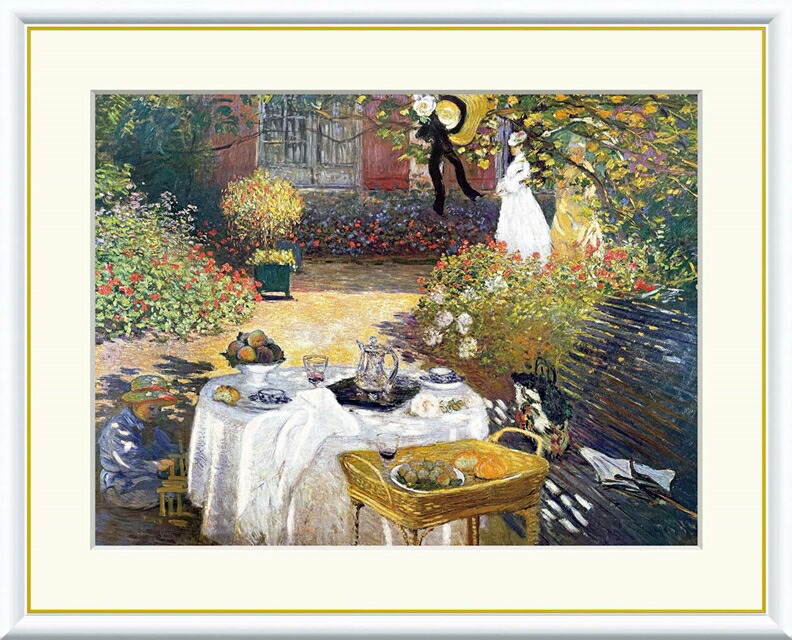 クロード・モネ、夕食、希少な画集より、状態良好、新品高級額、額装付 m90616451248_1.jpg?1702262649