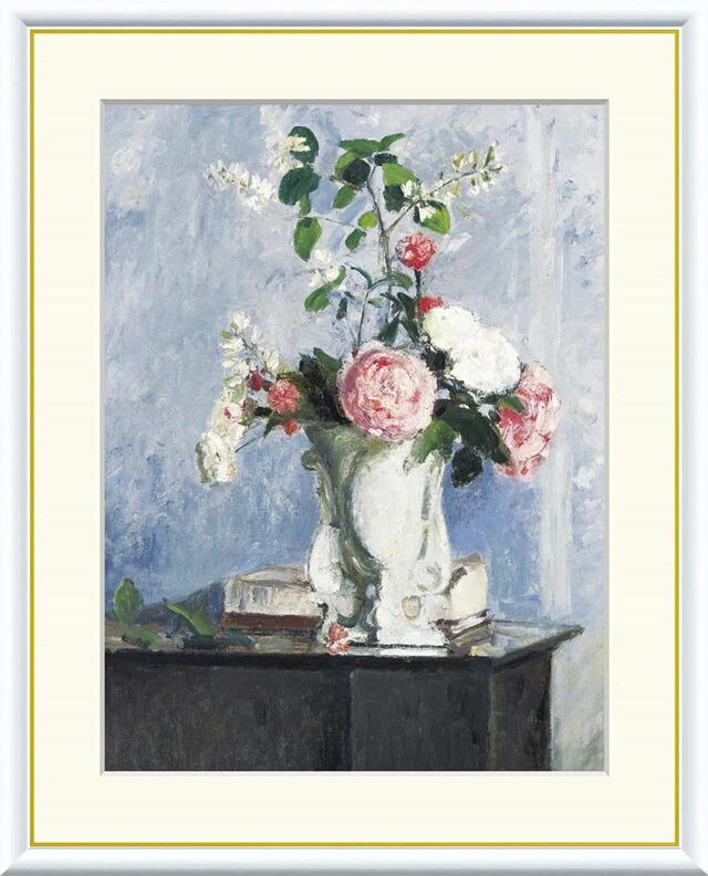 絵画 高精細デジタル版画 額装絵画 世界の名画シリーズ ピサロ 「 花のブーケ 」 サイズ F4 F6 F8号