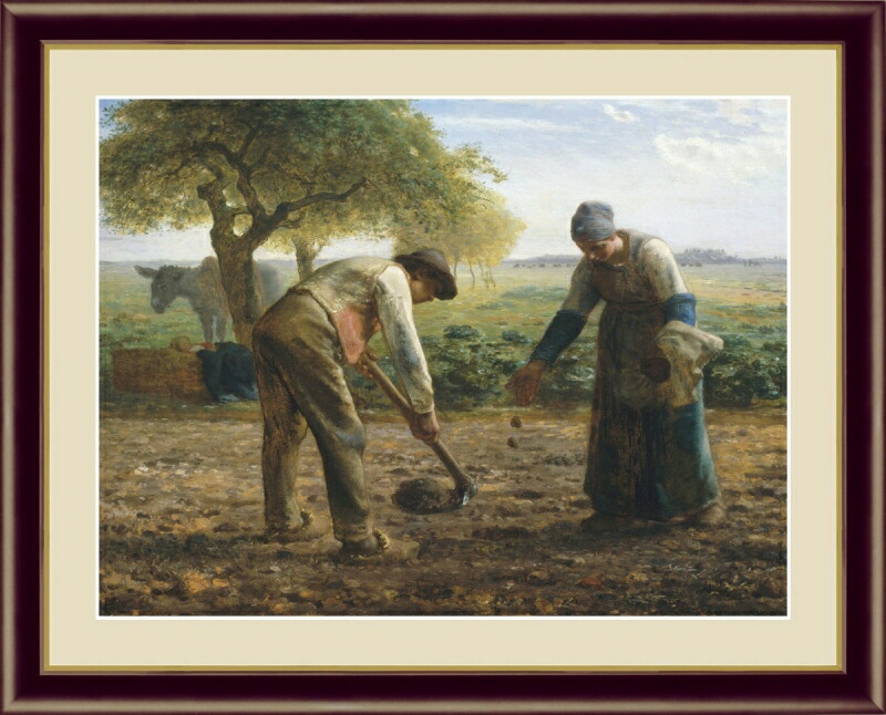 楽天市場】ミレー 複製名画 「馬鈴薯植え」 美術品 絵画 : 光ネット