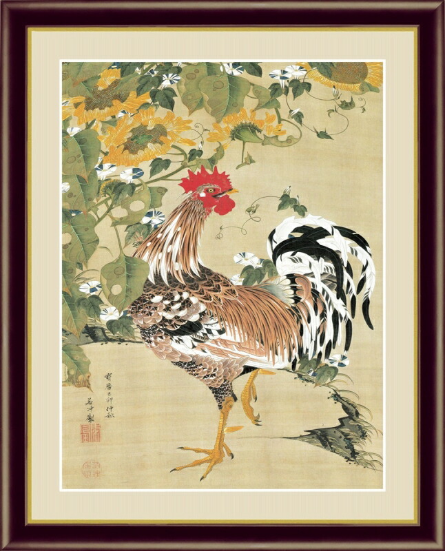 「屋」brand 「菊水」 日本伝統絵画 A4サイズ インテリア 直筆 額絵 菊（双幅） 2枚セット – Shop of Hokusai ｜ 北斎館ネット