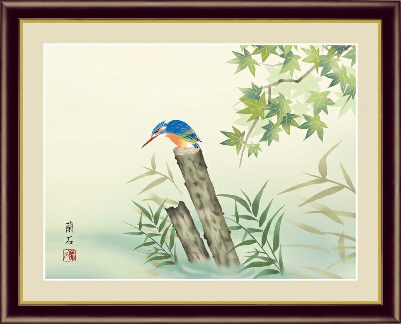 楽天市場】蘭 絵画 花 鳥 日本画 和風 リトグラフ 版画 藤島博文