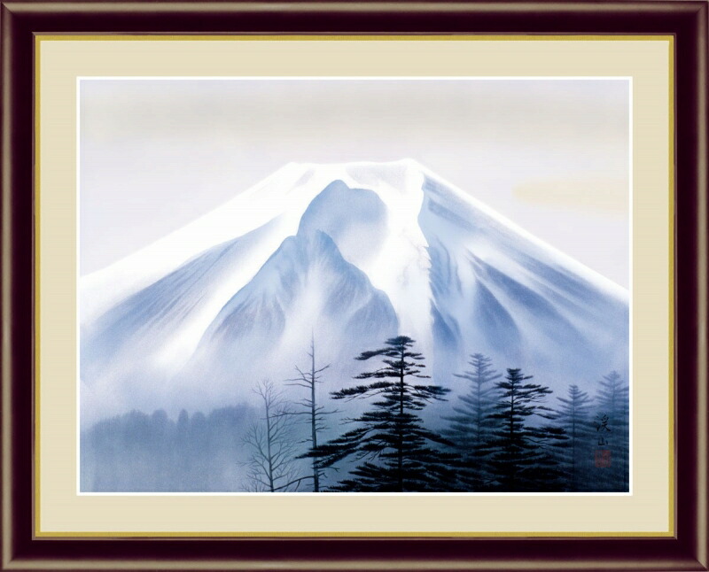 日本画 山水画 木製フレーム 水墨画　コレクション　インテリア Amazon.co.jp: LyerArtork 4パネル 日本水墨画 ウォールアート