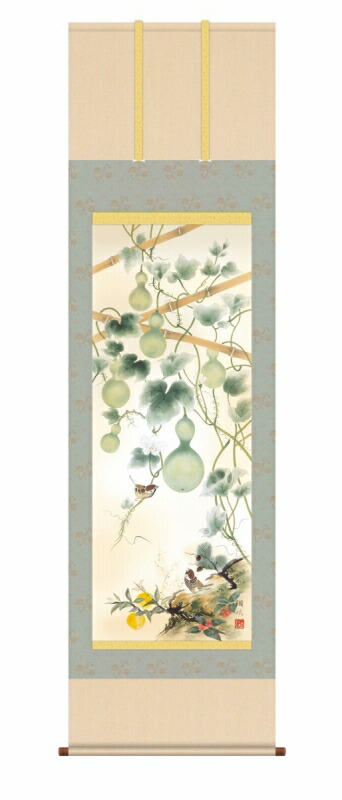 楽天市場】伊東深水 「 吹雪 」 掛軸 彩美版R シルクスクリーン 手刷り