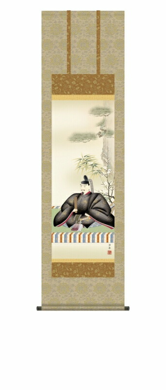 日本の掛け軸全種掲載 掛け軸 高精細巧芸画 純国産日本の掛け軸全種掲載 掛け軸 慶祝画 小野 洋舟 「天神」 尺三 オニックス風鎮 防虫香サービス