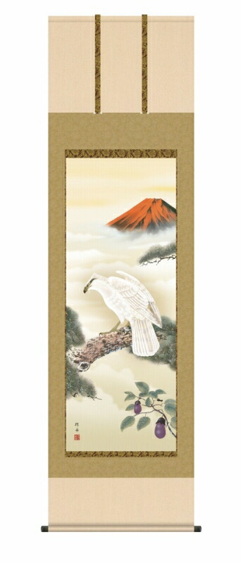 楽天市場】絹本 肉筆画 掛軸 「 富豊牡丹孔雀 」 軸寸190×60cm 西嶋深