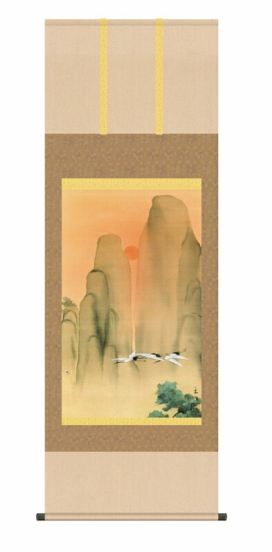 楽天市場】絹本 肉筆画 掛軸 「 富豊牡丹孔雀 」 軸寸190×60cm