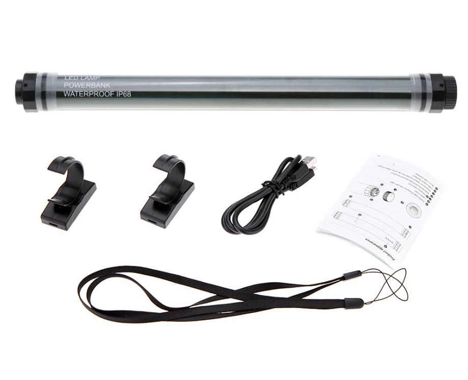 LED作業灯 LEDライト（長さ392mm）懐中電灯 ハンディライト 完全防水 充電式 白色光 最大450LM 防塵防水IP68 明るさ3段階 充電器 LEDランタン 作業灯 LEDランプ アウトドア 釣り 登山 防災 災害用 撮影用 ライト
