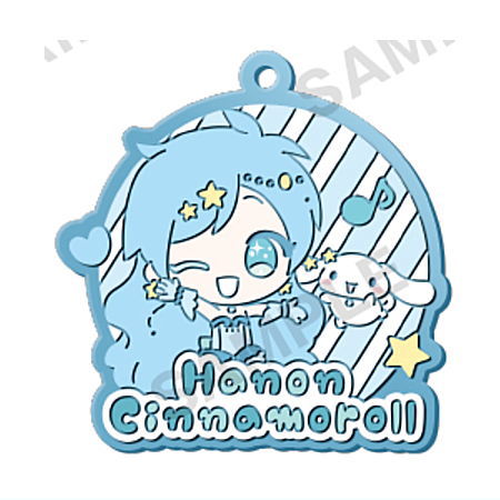 ぴちぴちピッチ×サンリオキャラクターズ カプセルラバーストラップArt [2.波音×シナモロール]【ネコポス配送対応】【C】画像