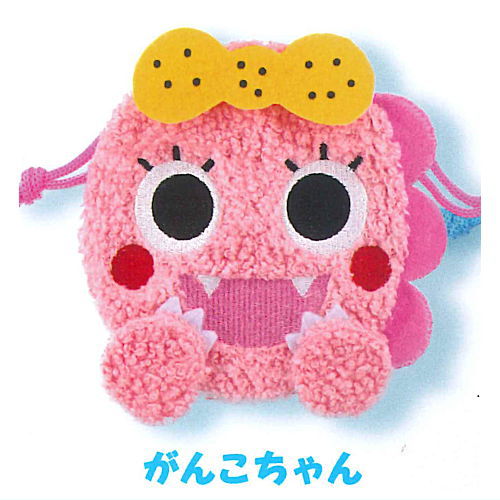 新・ざわざわ森のがんこちゃん ぬいぐるみ巾着 [1.がんこちゃん]【ネコポス配送対応】【C】画像