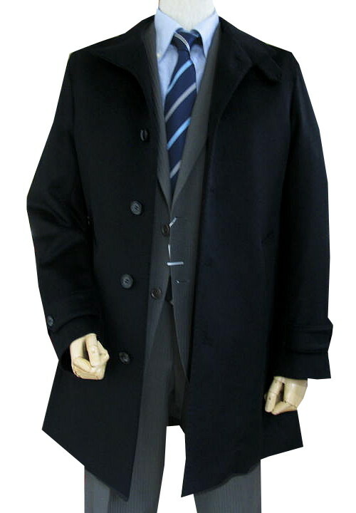 定価10万〜【極美品】ジェイプレス/カシミヤ混フーデッドダッフルコート/ブラック セール】 【一部店舗限定】ダッフルコート （ダッフルコート