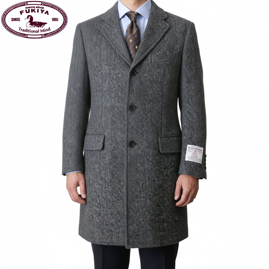 ジェイプレス　J.PRESS ダークグレー カシミア混コート LL 大きいサイズ ジェイ プレス メン J.PRESS MEN 【定番】ウールカシミアビーバー