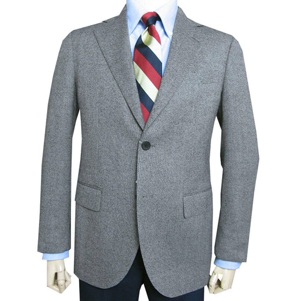 J3594 美品 Jプレス 英国製生地 ツイードジャケット グレー AB6 J3594 美品 Jプレス 英国製生地 ツイードジャケット グレー AB6