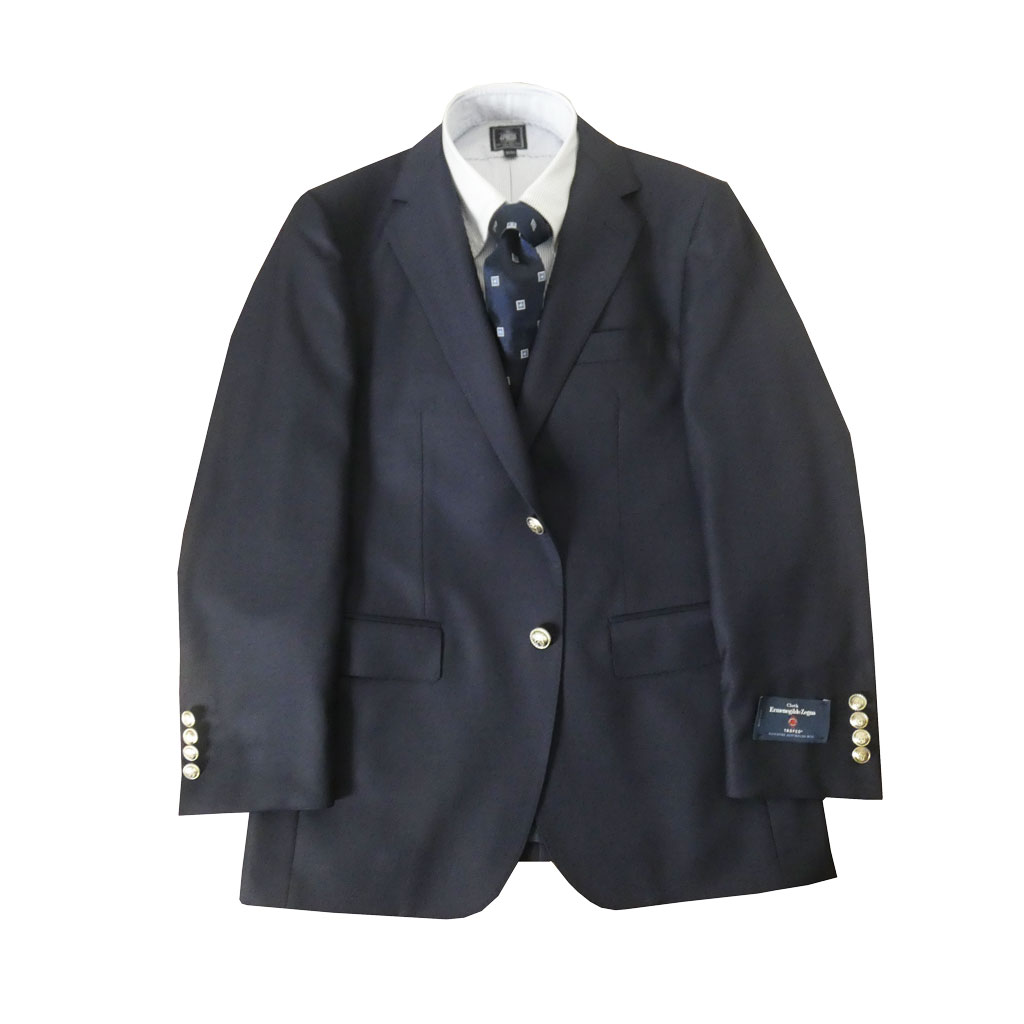 エルメネジルド ゼニア(Ermenegildo Zegna) ジャケット メンズ 秋冬春 2つボタン ウール100% ネイビー 紺 1288 A4 A5 A6 A7 AB4 AB5 AB6 BB5